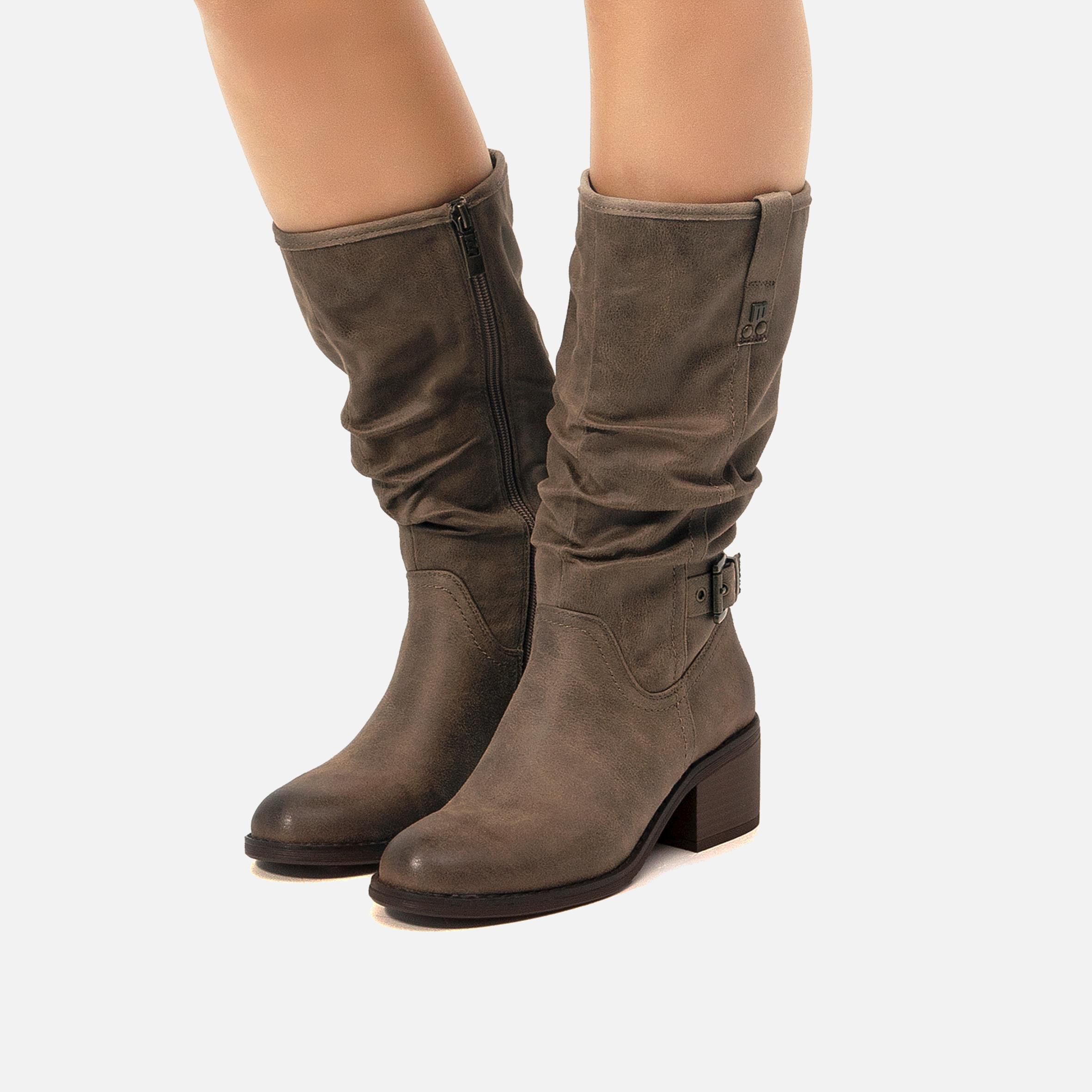 Bottes plates marron sales